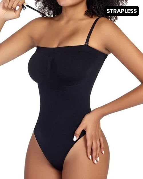 Shape, Lift & Contour Tummy Control Strapless Thong Bodysuit