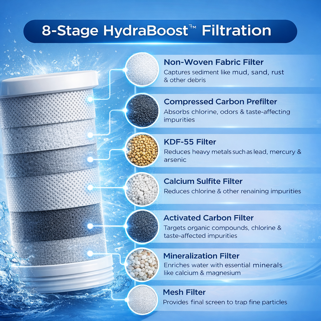 HydraBoost™ Stainless Steel Tap Filter