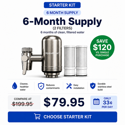 HydraBoost™ Stainless Steel Tap Filter