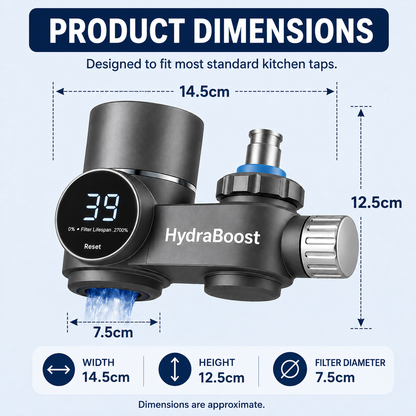 HydraBoost™ Smart LED Tap Water Filter