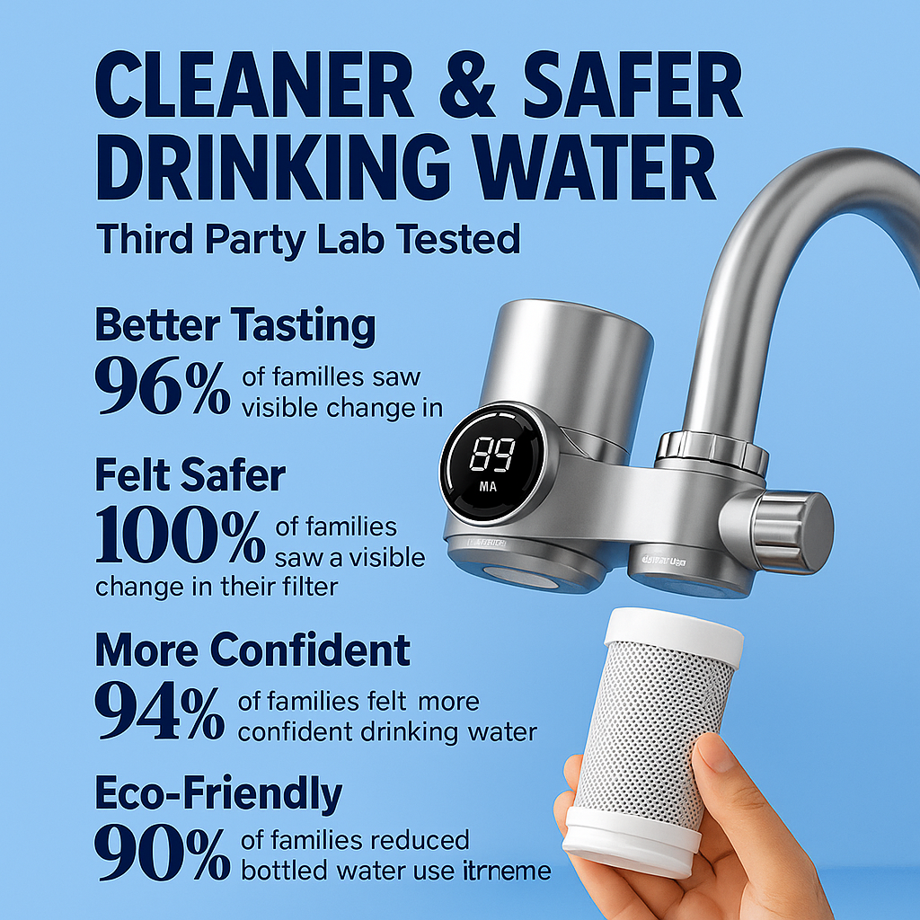 HydraBoost™ Smart LED Tap Water Filter