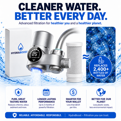 HydraBoost™ Smart LED Tap Water Filter