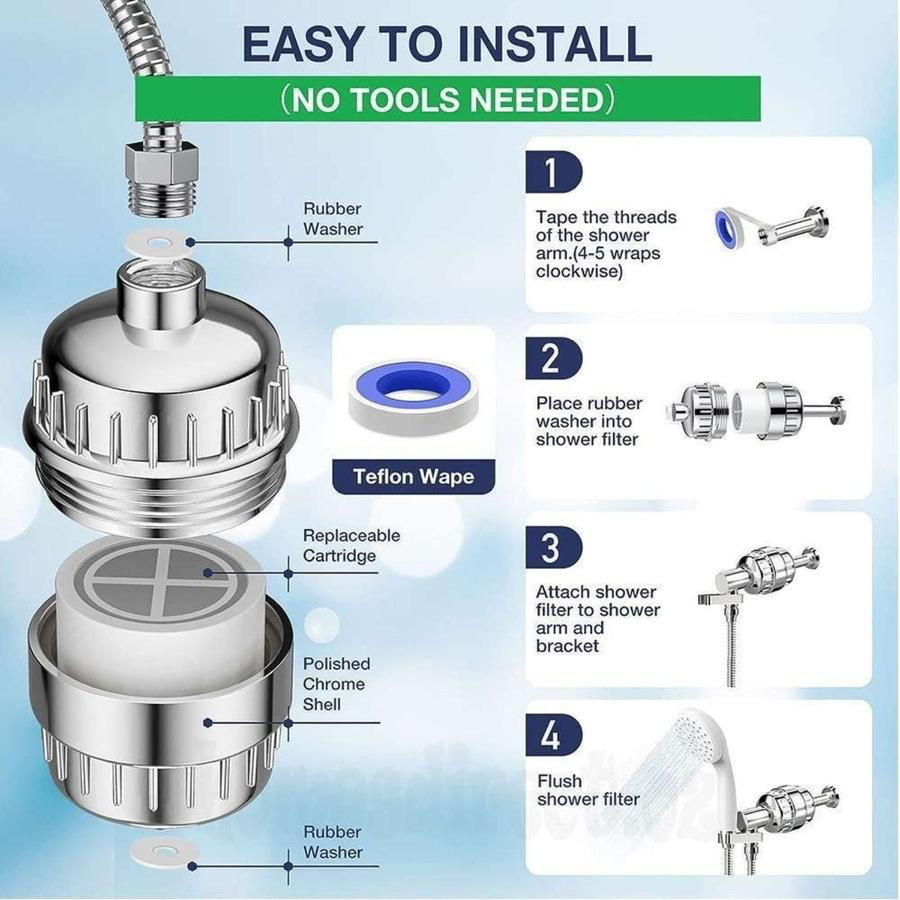 HydraBoost™ 20-Stage Shower Water Filter Replacements