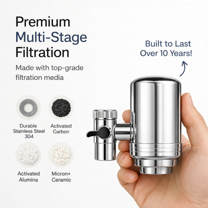 HydraBoost™ Stainless Steel Tap Filter
