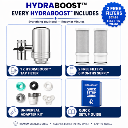 HydraBoost™ Stainless Steel Tap Filter