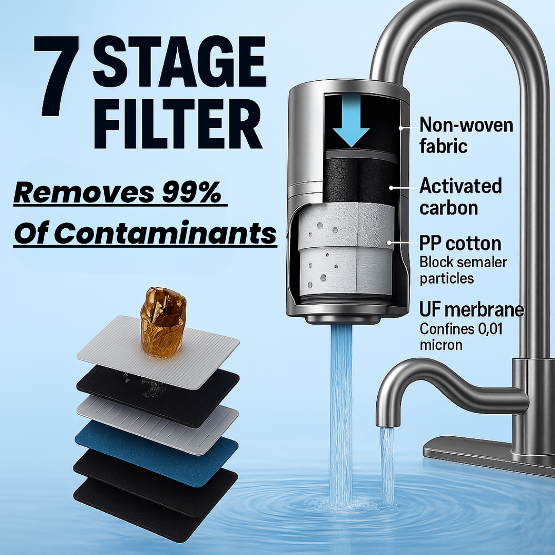 HydraBoost™ Smart LED Tap Water Filter
